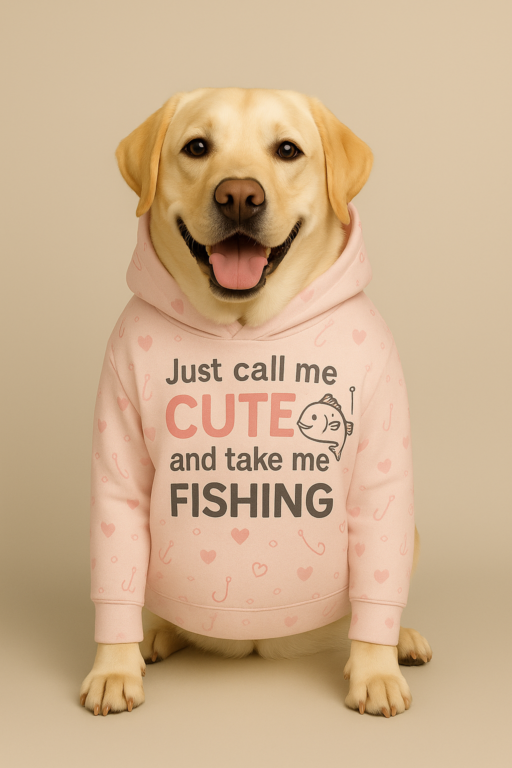Just Call Me Cute – Pink Fishing Dog Outfit