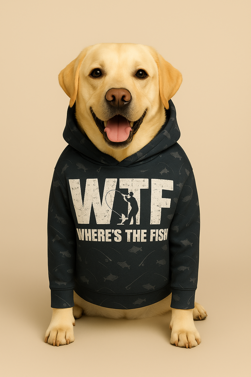 Where’s The Fish – Funny Fishing Dog Outfit