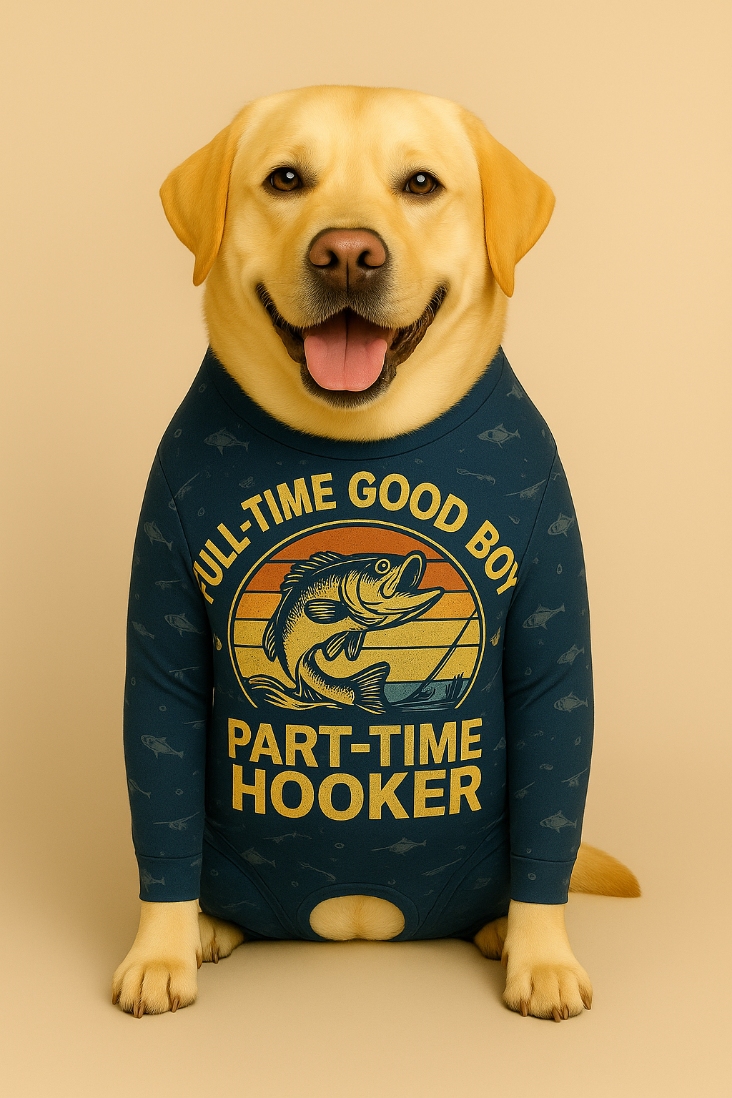 Fishing Humor Outfit – Full-Time Good Boy