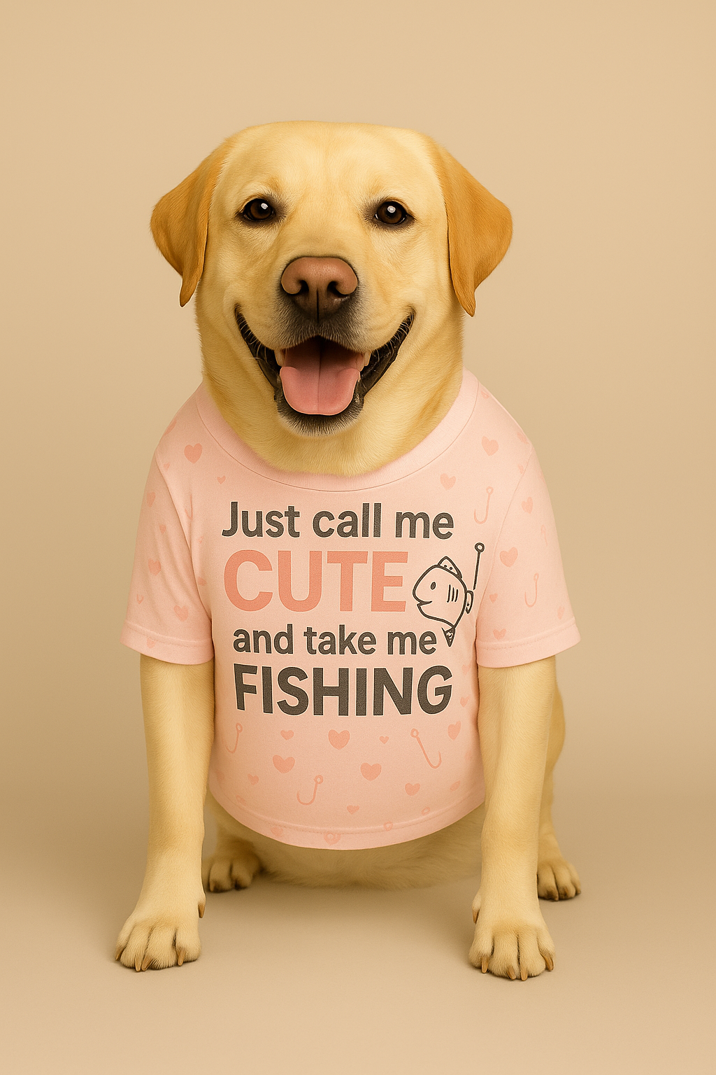 Just Call Me Cute – Pink Fishing Dog Outfit