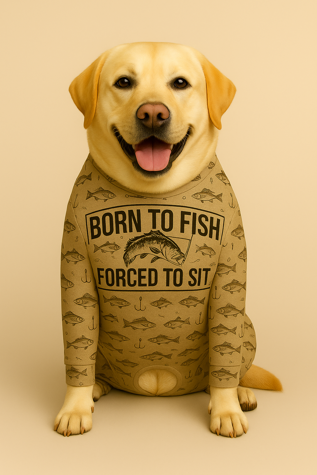 Born to Fish – Forced to Sit Dog Outfit